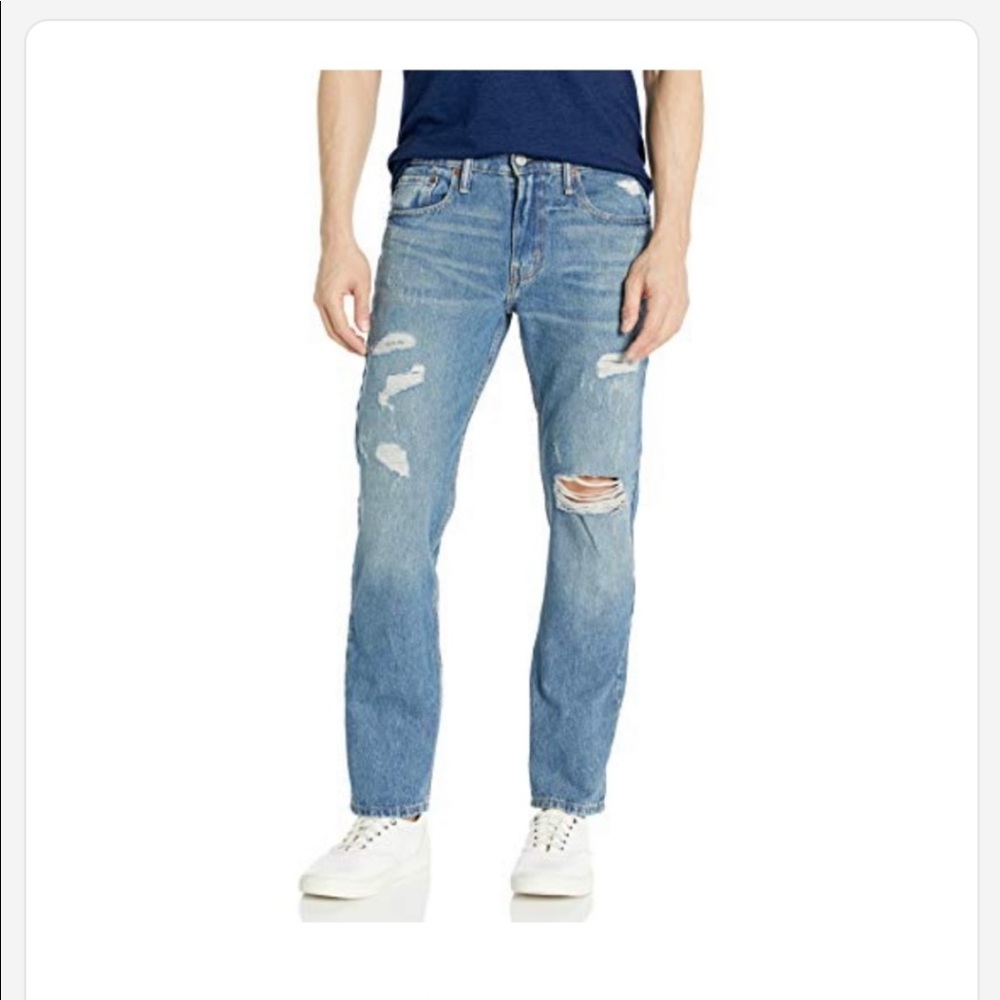Levi’s Men’s 502 Taper Fit Jeans Distressed Size W36 L30